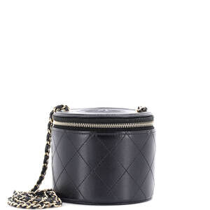 Chanel Cc Round Vanity Case With Chain #206689C22B